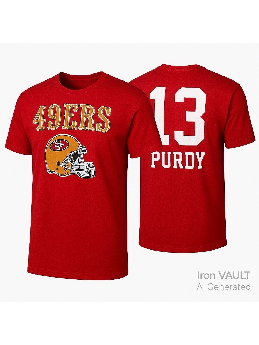 San Francisco 49ers Brock Purdy #13 Fanatics Red NFL T-Shirt Men’s Medium